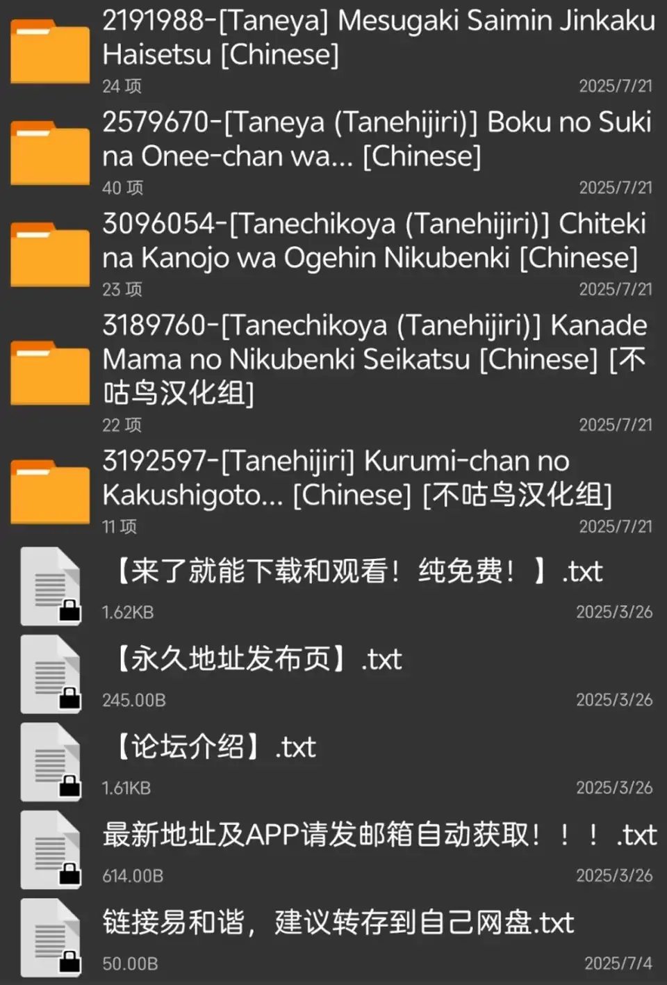 [合集] [自行打包] 冷门作者Taneya 5部汉化合集 [110p+36m][百度盘]