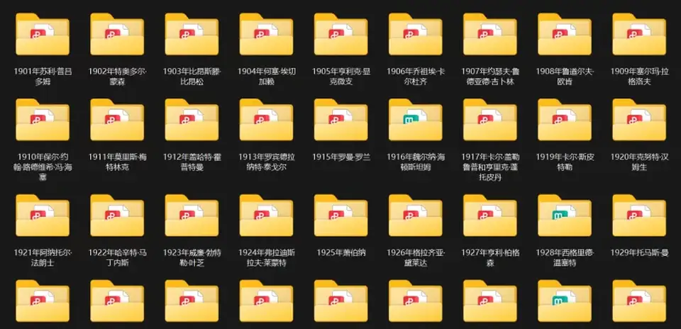 [合集] [转载搬运] 历届诺贝尔文学奖获得者作品合集 (1901-2024) [101+2.91G][百度盘]