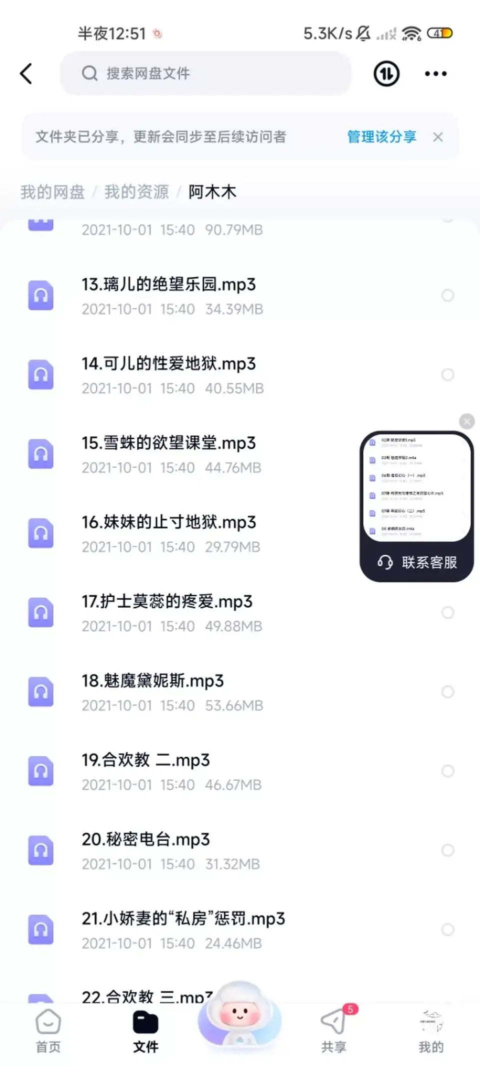 [转载搬运] 阿木木之前的ASMR音频 [30+1.52G][百度盘]