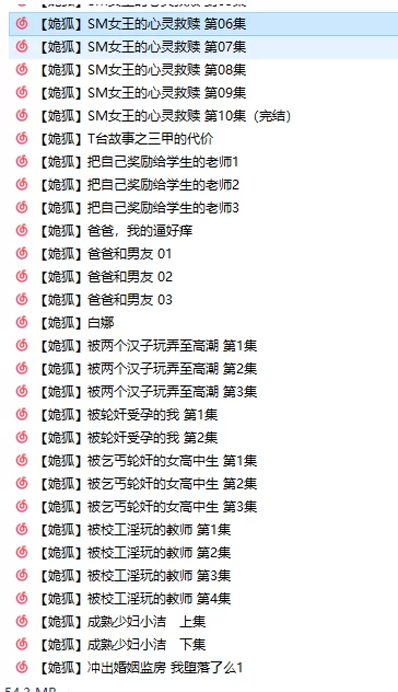 [自行打包] ASMR 色情R18小说朗读【姽狐】627部合集 [627v+24.4g][百度盘]