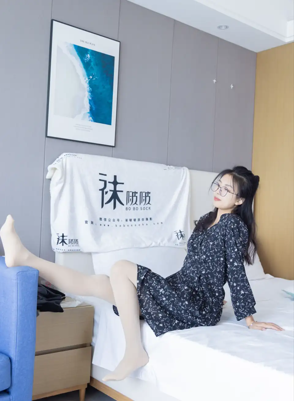 袜啵啵 – 奶油 – 低跟鞋 连衣裙厚肉丝灰丝 【144P1V1.5G】