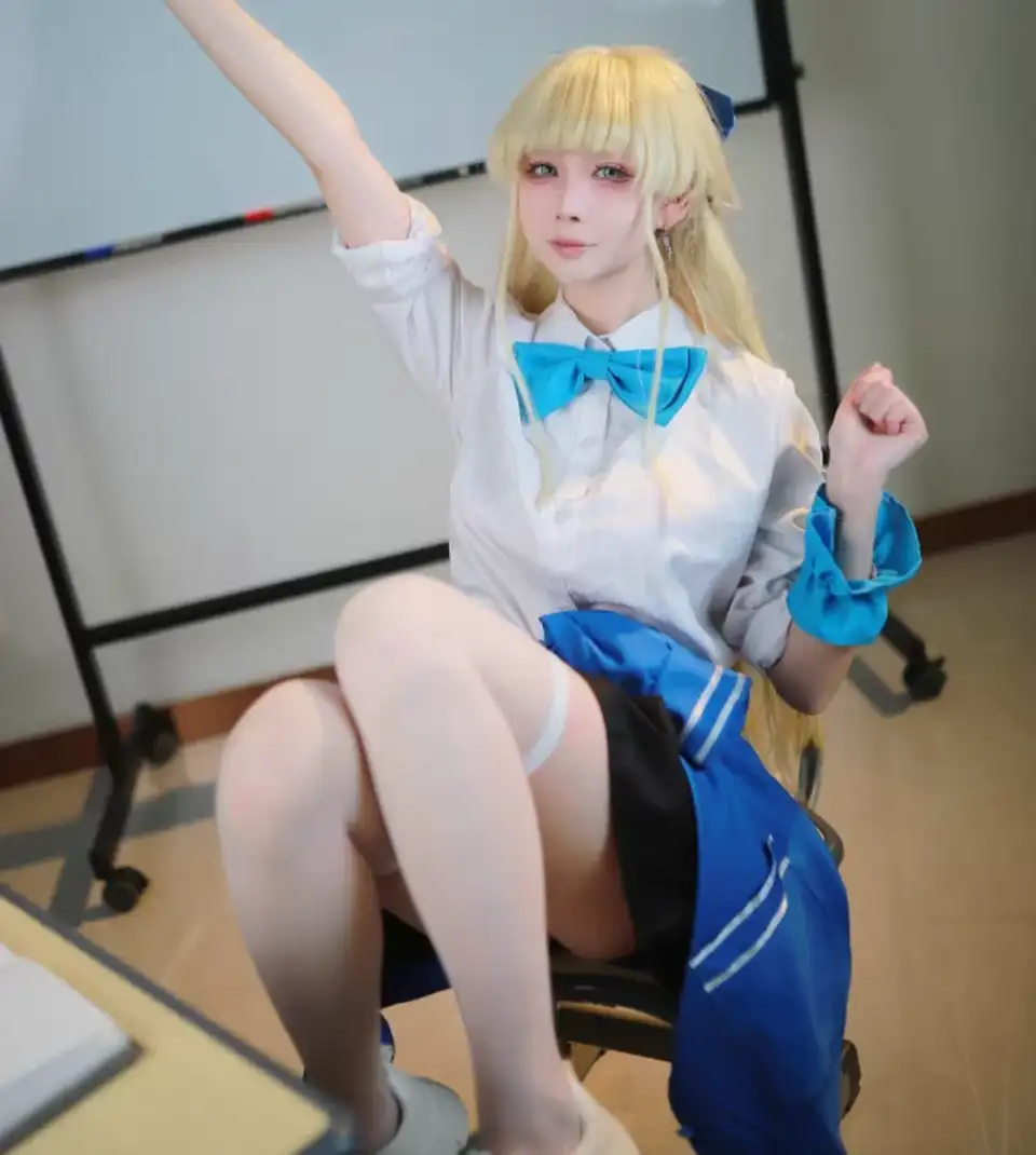 [国产模特] [转载搬运] 上杉绘梨落 碧蓝档案-飞鸟马时 校服 [46P+851M][百度盘]