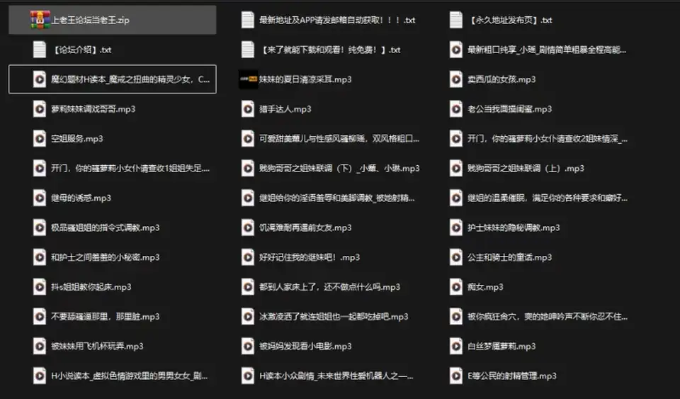 [自行打包] --有声色情故事34首-- [34首+1.21 G][百度盘]